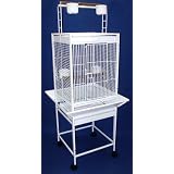 Brand New Parrot Bird Wrought Iron Cage Cages 18x18x57-WHT