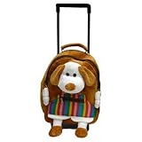 KidS Plush Doggy Trolley / Backpack With Wheels & Retractable Handle