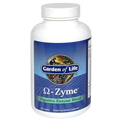 Garden of Life Omega-Zyme Digestive Enzyme Blend, Caplets, 180-Count Bottle