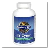 Garden of Life Omega-Zyme Digestive Enzyme Blend, Caplets, 180-Count Bottle