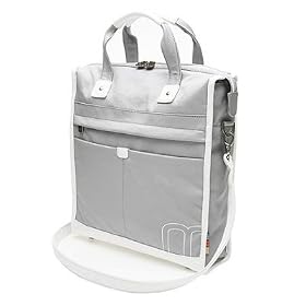 MSI Wind U210 12.1″ Laptop Vertical Vintage Tote with Shoulder Strap - Grey