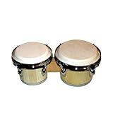 Light Wood Tunable Bongos with Tuning Key
