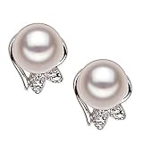 PearlsOnly Jodie White 6-7mm AA Japanese Akoya Sterling Silver Pearl Earring Set