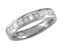 Platinum 3/4ctw Princess-cut Diamond  Band (G, VS2)