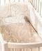 Babydan Baby Bed Linen - Hearts Beige Duvet and Pillow Case Set Baby 70 x 100