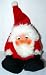 Vintage Santa Claus Soft ROUND Plush Toy Doll 1982
