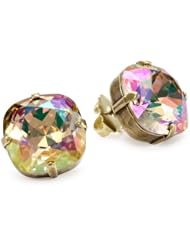 Sorrelli "Hibiscus" Crystal Purple Haze Cube Earrings