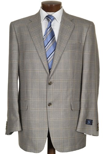 Joseph Abboud Gray Silk Wool Sportcoat Jacket 42S
