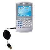 Retractable USB Cable for the Motorola Q with Power Hot Sync and Charge capabilities - Gomadic Brand w/ TipExchange Technology