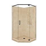 American Bath Factory P21-2103P-OB 36L X 32W Supreme Shower Package with Old World Bronze Accessor