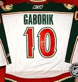 Marian Gaborik Signed Minnesota Wild White Reebok Premiere Jersey