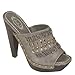 Brieten Women's Studded Peep Toe Platform High Heel Mules