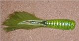 4 Soft Plastic Grubs - (10 count) Avacado with various tail colors