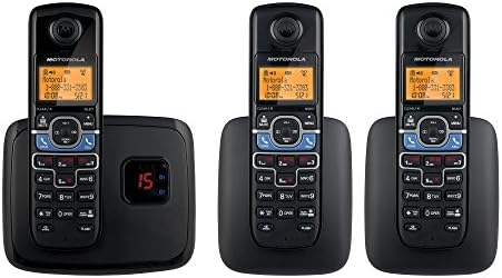 Motorola DECT 6.0 Cordless Phone with 3 Handsets, Digital Answering System and Mobile Bluetooth Linking L703BT