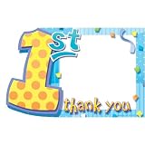 My 1st Birthday Blue Thank You Cards (8 count)