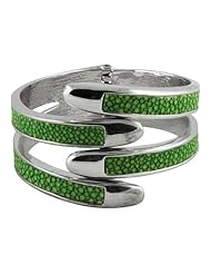 Green Premium Bracelet Top quality - Genuine Stingray Skin Leather