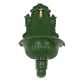 Xclou 369326 Nostalgie-Wandbrunnen mit Messing-Auslaufventil, gr�n