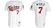 Minnesota Twins 7# Mauer White Stripe 2011 MLB Authentic Jerseys Cool Base Jersey 48-56 Drop Shippin