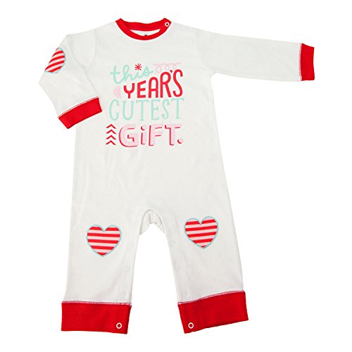 Hallmark Baby Festive Holiday Daytime One Piece Bodysuit (6-9 Months, Cream, Cutest Gift)