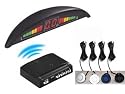 Black Wireless Car reversing parking Four 4 rear sensor Safe sensors with Colour LCD display