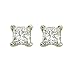 14K Yellow Gold 1/4 ct. Diamond Princess Cut Earring Studs