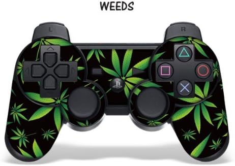 Designer Skin for Playstation 3 Remote Controller - Weeds Black