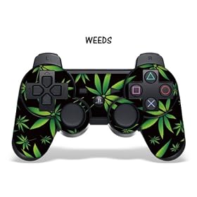 Protective skin for Playstation 3 Remote Controller - Weeds Black