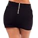 824 - Plus Size Sexy Stretchy Waist Back Zipper Short Mini Skirt Black (3X)