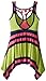 Bonnie Jean Girls Multi-Color Stripe Knit Spring Summer Dress, Green, 4-6X
