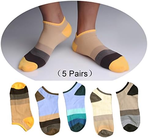 CXSocks Mens No Show Socks Best Cotton No Show Socks For Men (5 Pair)