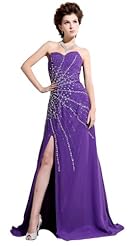 Sweetheart Sleeveless Beaded Charmeuse/Chiffon/Silk Prom Dress 