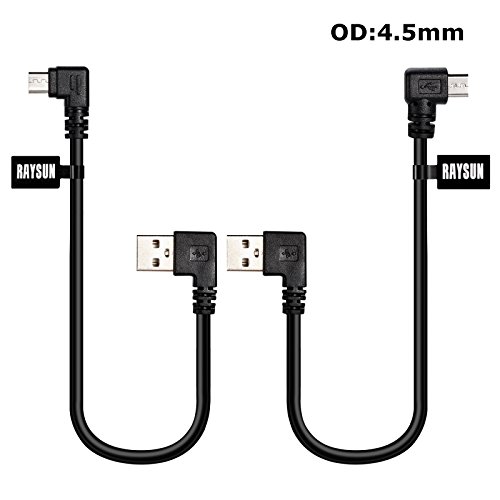 Raysun 2 packs 90 degree micro usb male to usb 2.0 a ma…
