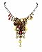 Necklace - N218 - Pearl Cluster ~ Gold & Red