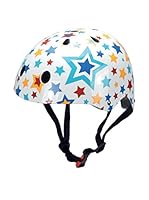 Kiddimoto Casco de Ciclismo Stars (Blanco / Multicolor)