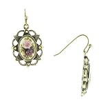 Victorian Revival Fancy Framed Rose Earrings