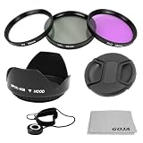 Essential Kit for CANON Rebel (T3i T3 T2i T1i XT XTi XSi), CANON EOS (1100D 600D 550D 500D 450D 400D 350D 300D 60D) - Includes: 58mm Filter Kit (UV, Polarizing, Fluorescent) + 58mm Tulip Flower Lens Hood + 58mm Center Pinch Lens Cap (w/ Cap Keeper) + 1 Premium Goja Microfiber Cleaning Cloth