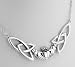 Sterling Silver Celtic Claddagh Trinity Knot Adjustable 18 Necklace