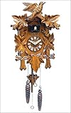 IMAGE OF Black Forest - German Cuckoo Clock With Leafs And Bird 522QM
