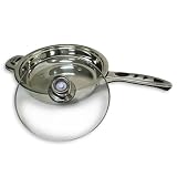 Alpha Deluxe Stainless Steel 11 Inch Fry Pan With Glass Lid and Thermo Knb by Savezoneusa Picture