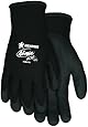 MCR Safety N9690L Ninja Ice Double Layer Nylon Shell Gloves with HPT Dipped Palm and Fingertips, 15-Gauge, Black, Large, 1-Pair