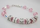 Personalized Name Baby Bracelet Sterling Silver and Swarovski Crystals