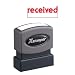 Xstamper One-Color Title Message Stamp, Received, Pre-Inked/Re-Inkable, Red (1223)