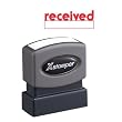 Xstamper One-Color Title Message Stamp, Received, Pre-Inked/Re-Inkable, Red (1223)