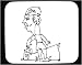 Decorated Mouse Pad with man, 