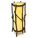 EXP Handmade Natural Bamboo Table / Desk Lamp With Sunny Yellow Cotton Shade