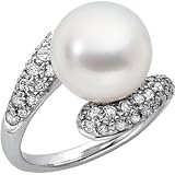 18K White Gold Paspaley South Sea Cultured Pearl and Diamond Ring