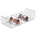 InterDesign Wire Shelving Organizer, Under Shelf Bin - Medium Divided, Clear