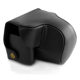 Protective Camera Case Bag Cover Protector for Olympus SP-800UZ / SP800 14MP Digital Camera Vintage Design With Tripod Mount Hole Soft Layer Black