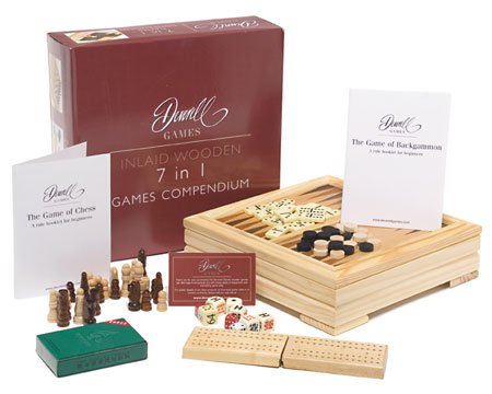 Childrens Toyshop  Toys : Deverell Games Compact Inlaid 7 in 1 Games Compendium