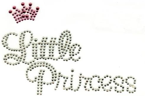 Sugar Rush Princess Prince Iron On Clear Rhinestones Hot Fix Applique (Pink Little Princess)